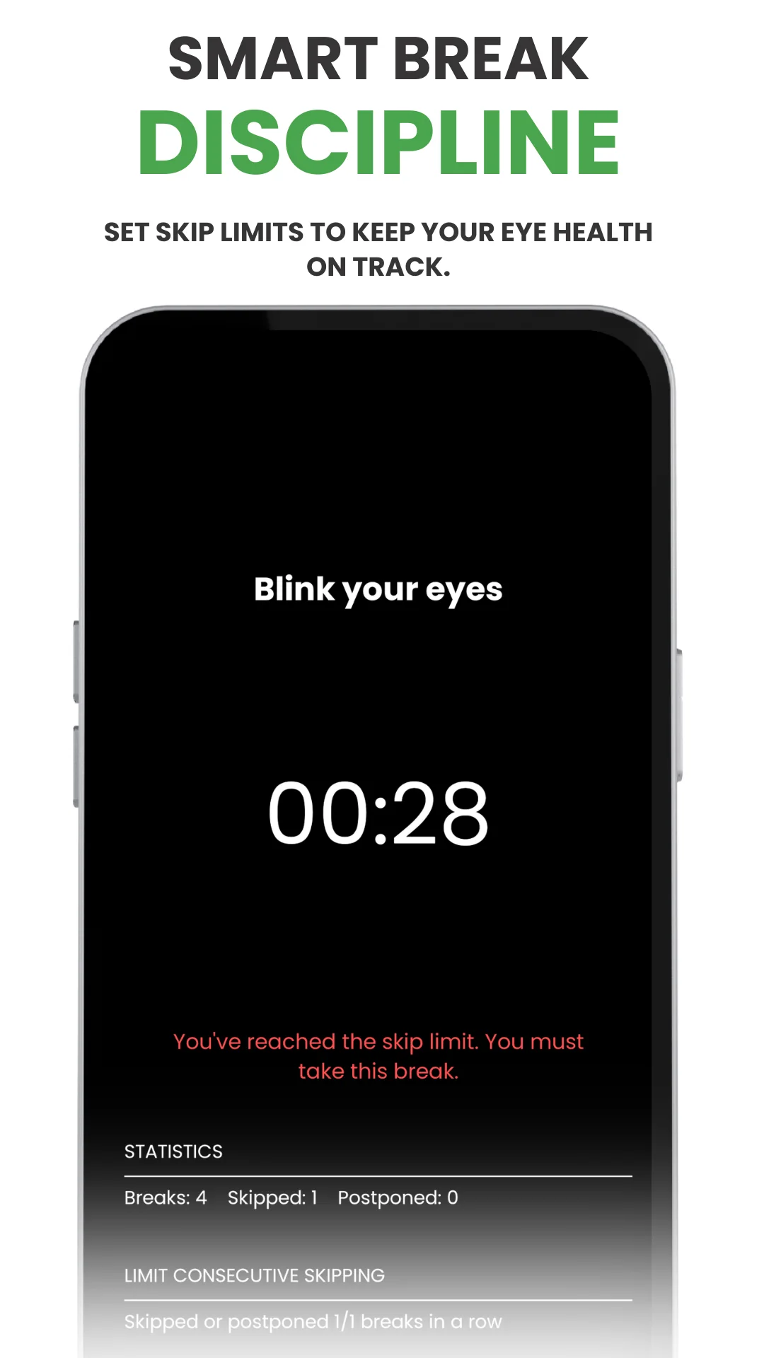 Eye Saver Android settings